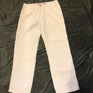 Old Navy White Linen Pants